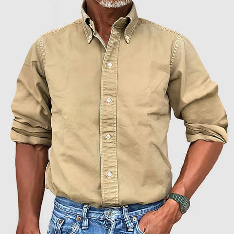 James Long-Sleeve Buttoned Casual Shirt