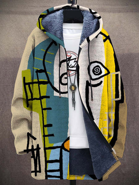 Gabby Vivid Abstract Design Luxurious Cardigan