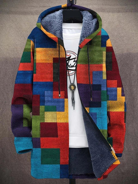 Alina Colorful Patchwork Design Luxurious Cardigan