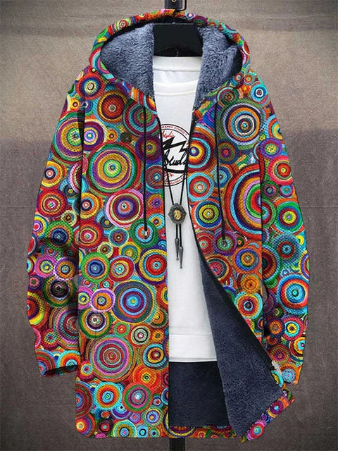 Candace Concentric Circles Design Luxurious Cardigan
