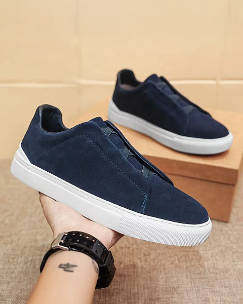 Larkin - Suede Lace-Up Sneakers