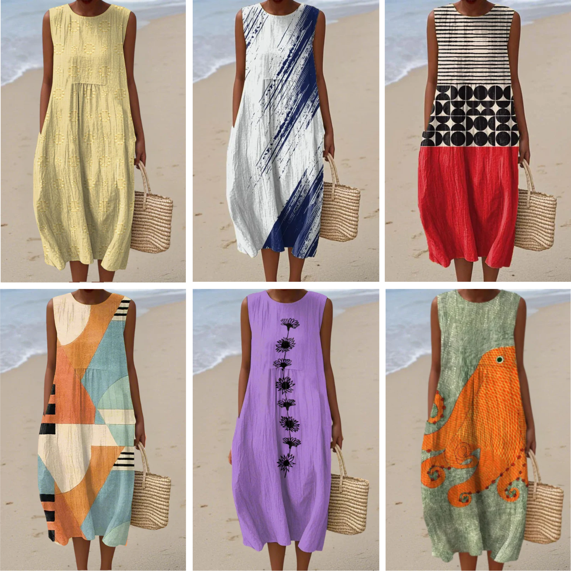 Sleeveless Midi Dresses