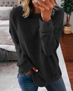 Kaylee Classic Plain Relaxed-Fit Sweater