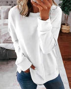 Kaylee Classic Plain Relaxed-Fit Sweater