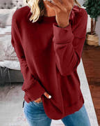 Kaylee Classic Plain Relaxed-Fit Sweater