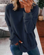 Kaylee Classic Plain Relaxed-Fit Sweater