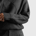 Alondra | Bold Geometric Turtleneck Sweater