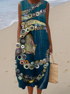 Alinta Tentacle-like Design Unique Midi Dress