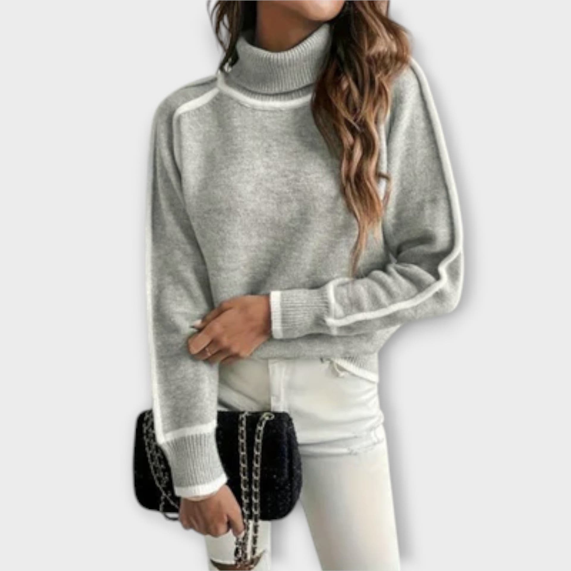 Morgan Turtleneck Sweater with Relaxed Fit and Warmth
