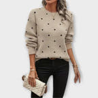 Maya knitted sweater with polka dots and soft comfort