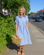 Selina | Midi Dress for Women with Coastal Stripes