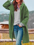 Eliana Cozy Button-Up Outdoor Jacket
