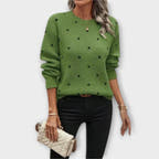 Maya knitted sweater with polka dots and soft comfort