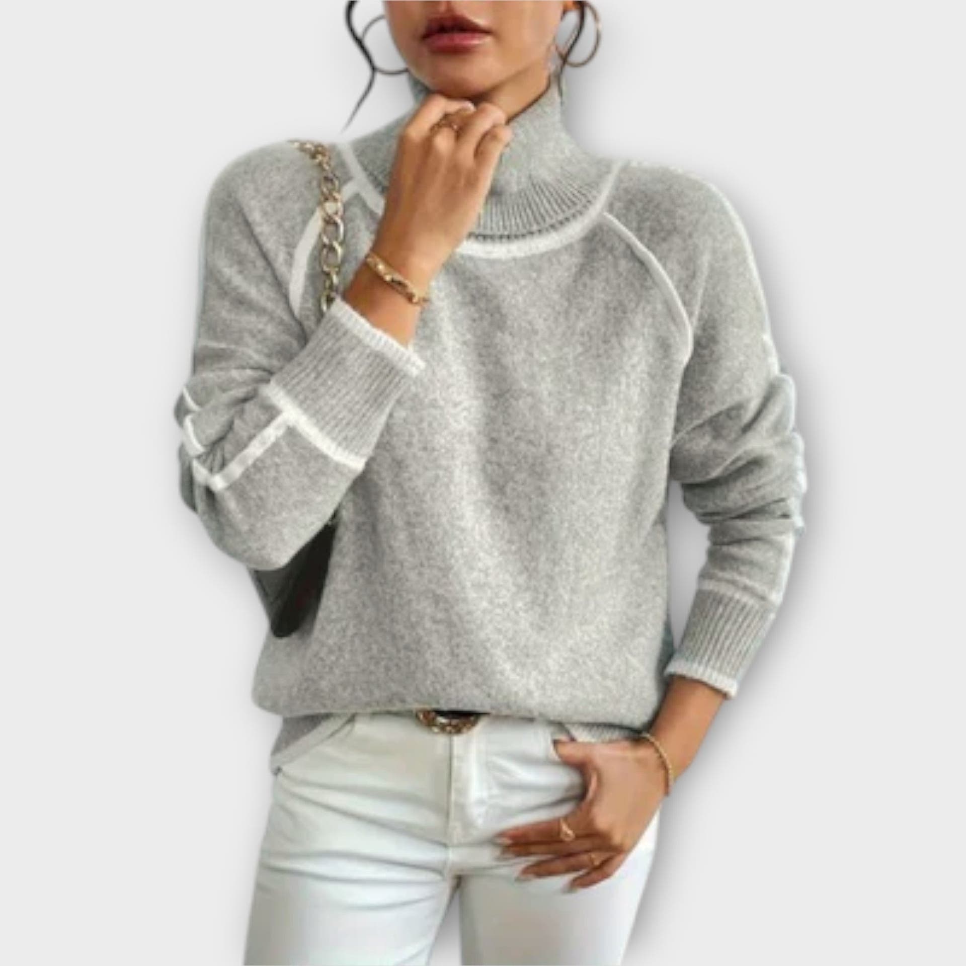 Morgan Turtleneck Sweater with Relaxed Fit and Warmth