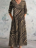 Warrina | Striped Dress for Women with Vintage Charm
