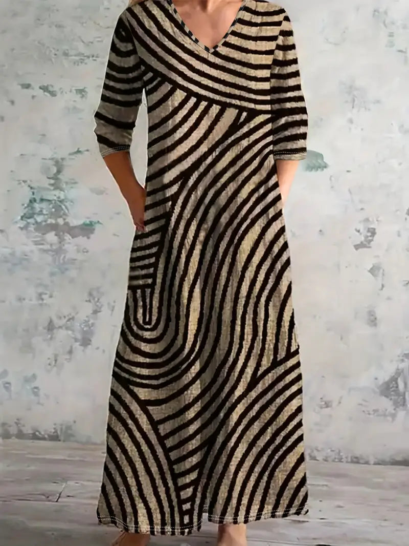 Warrina | Striped Dress for Women with Vintage Charm