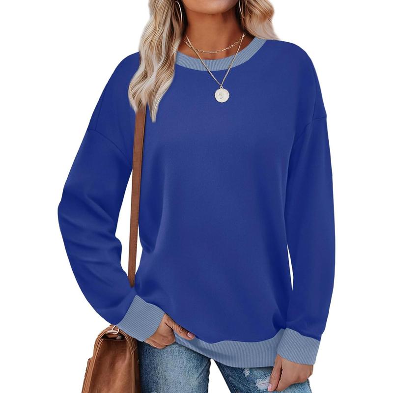 Stella Crew Neck Tunic Contrast Color Sweater