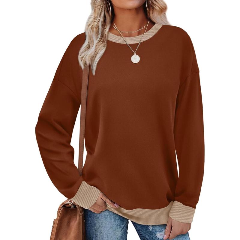 Stella Crew Neck Tunic Contrast Color Sweater