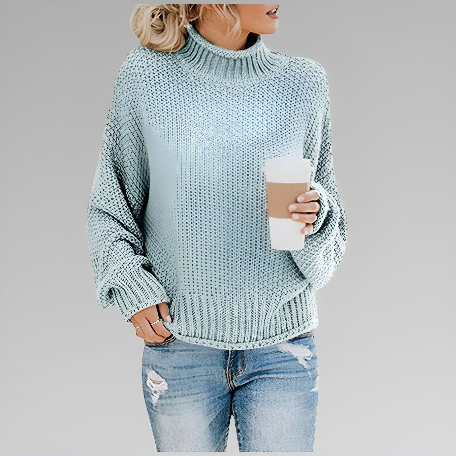 Leila Flattering Drape Classic Sweater