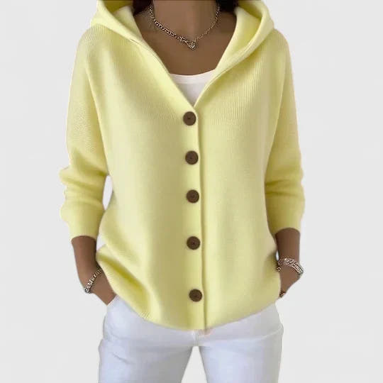 Paige Relaxed-Hood Soft-Drape Cardigan