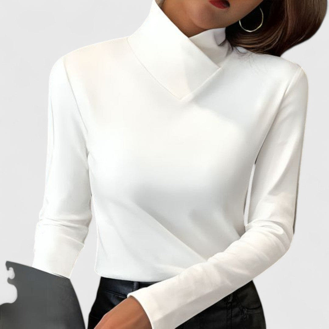 Antonella Sleek Fit Modern Turtleneck Top