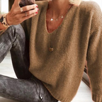 Kim - V Neck Pullover Sweater