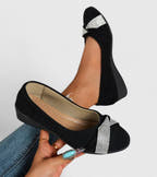 Veronica Sparkle-Accent Easy-Slip Wedge Flats