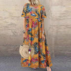 Women's Tropical Floral Maxi Dress for Timeless Style