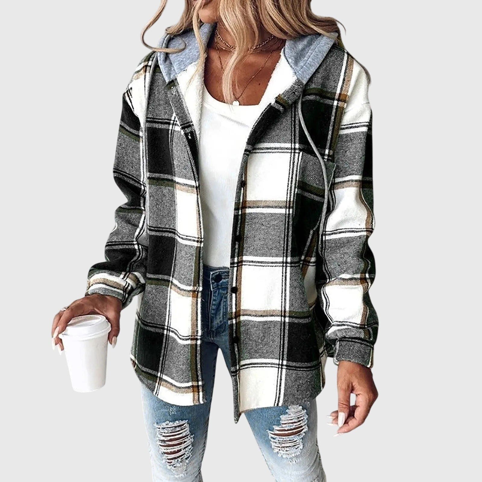 Aiden | Women's mesh jacket with button placket