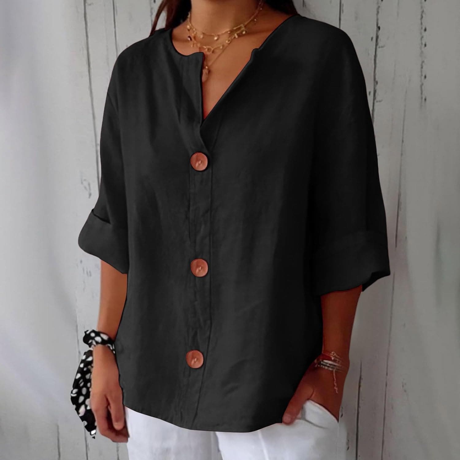 Elara Breezy Classic Everyday Blouse