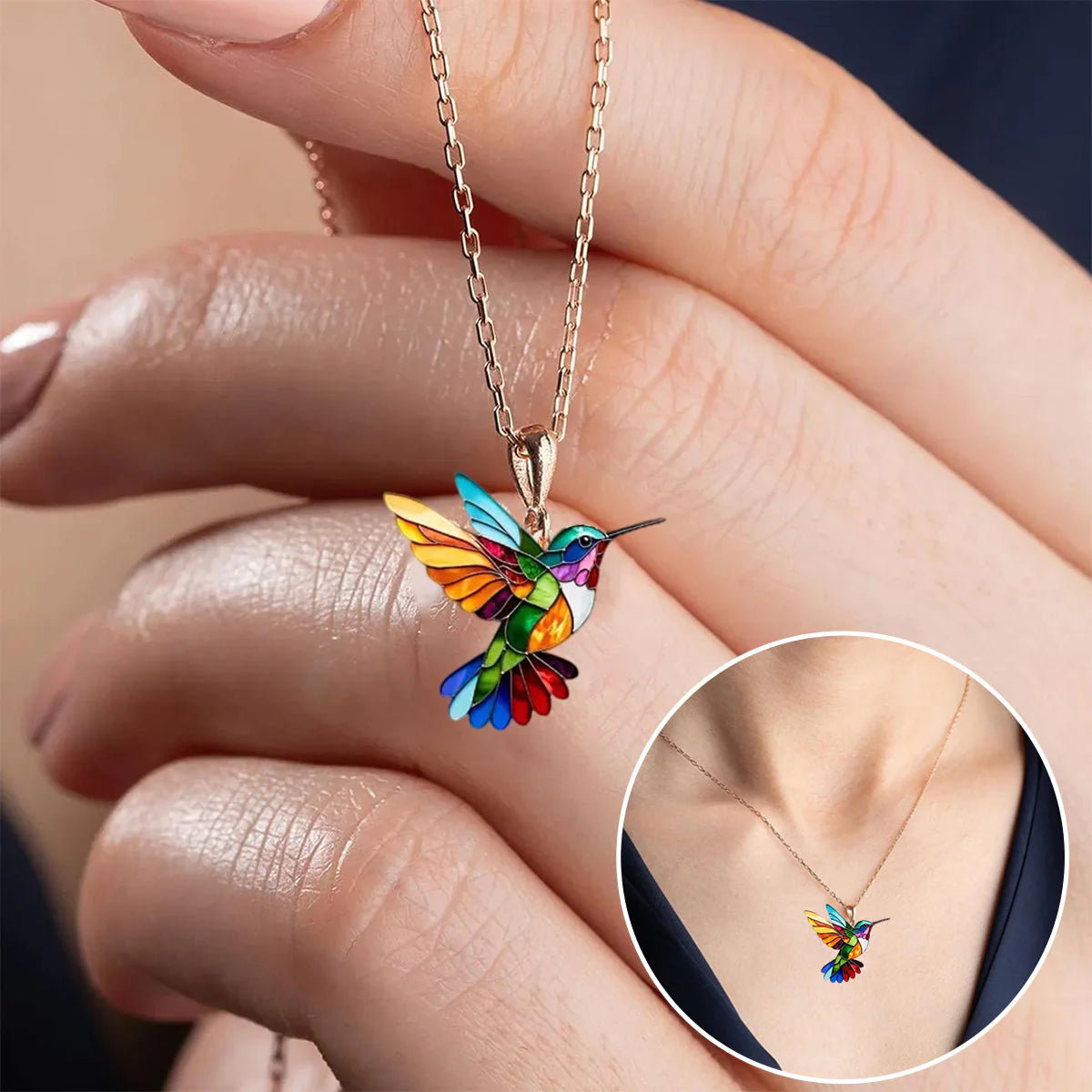 Ashlee | Hummingbird Necklace for Women with Vibrant Detail