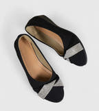 Veronica Sparkle-Accent Easy-Slip Wedge Flats