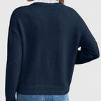Ellaine Layered-Collar Stylish Sweater