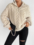 Aila - Fluffy Zip Sweater