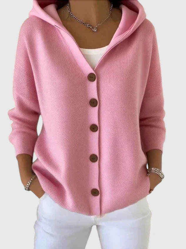 Paige Relaxed-Hood Soft-Drape Cardigan