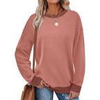 Stella Crew Neck Tunic Contrast Color Sweater