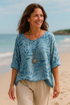 Christie | Button Detail Top for Women with Relaxed Fit