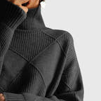 Alondra | Bold Geometric Turtleneck Sweater