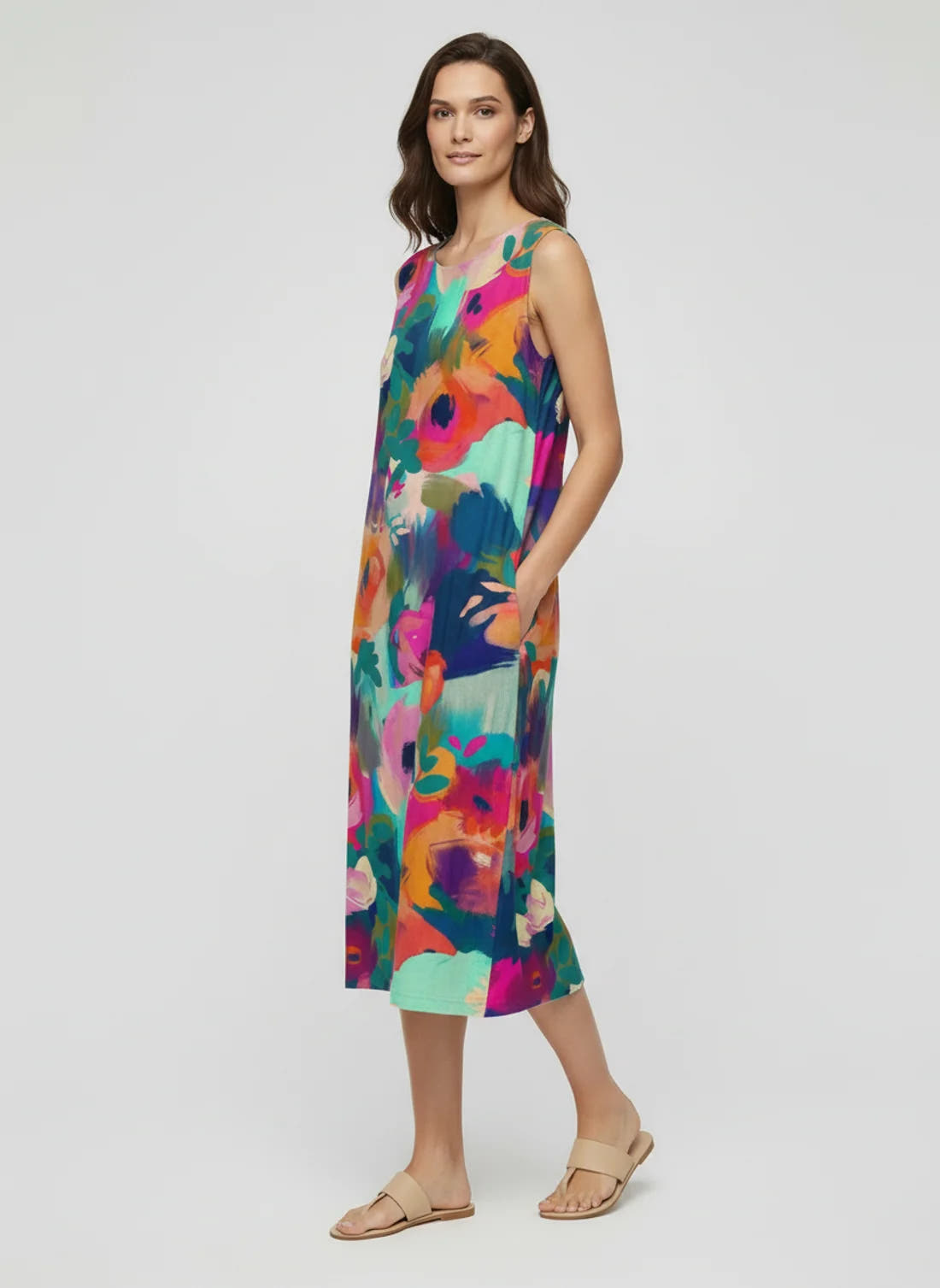 Women’s Breezy Tropical Midi Dress