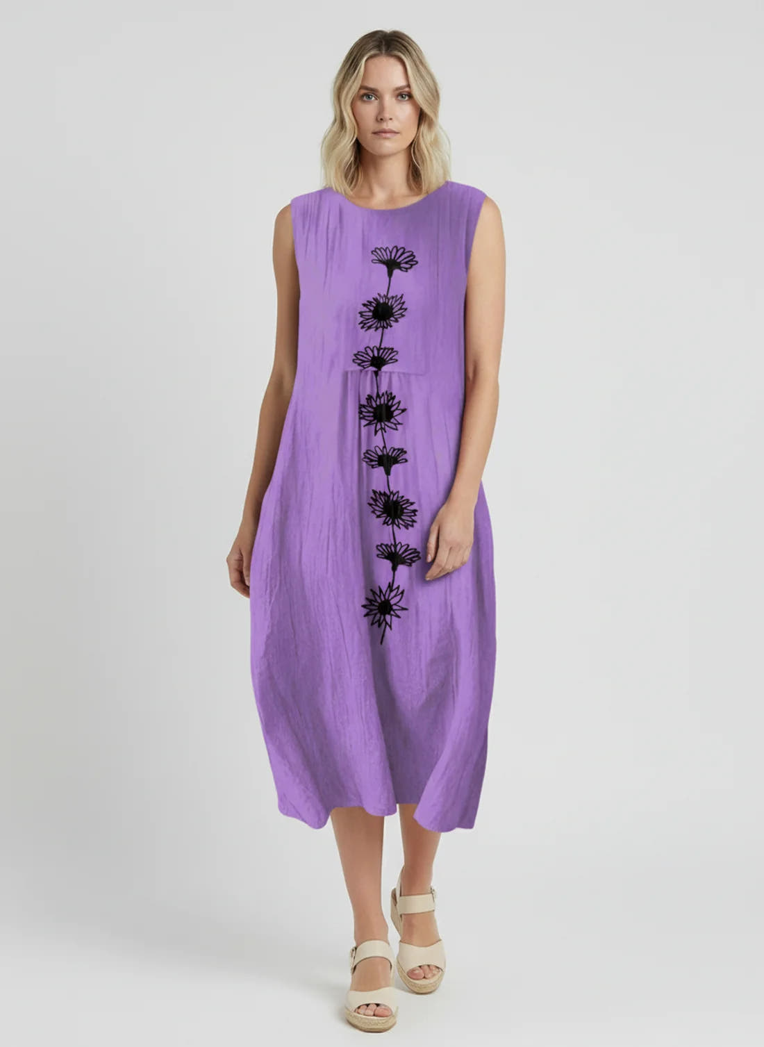 Women’s Everyday Midi Dress with Classic Silhouette