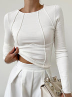 Nila -  Knitted Top Long Sleeve