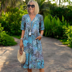 Audrey -  Bohemian Printed Dress