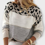 Emma Sweater with Soft Colour Blocks and Flattering Fit