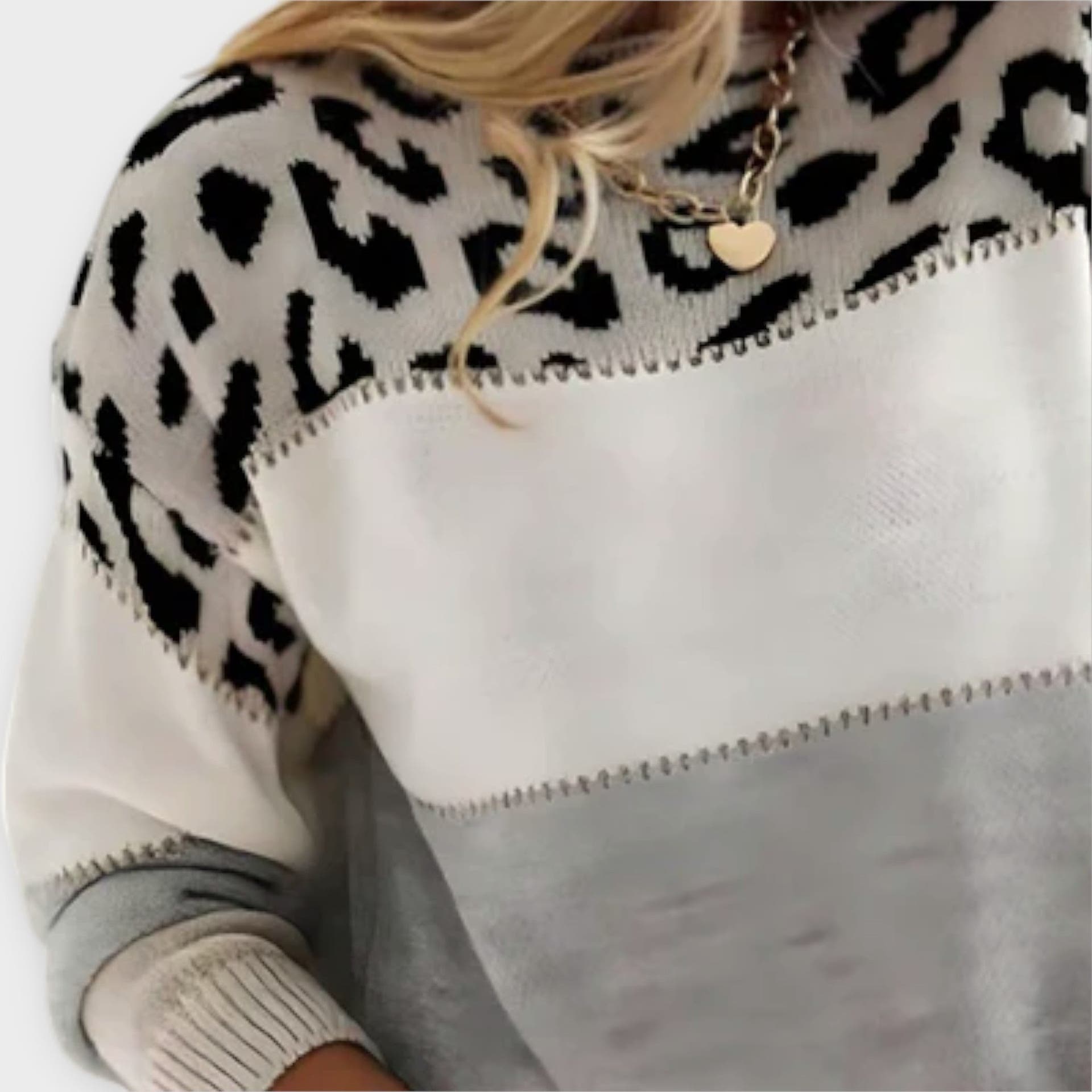 Emma Sweater with Soft Colour Blocks and Flattering Fit