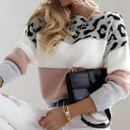 Tessa Leopard Accent Bold Attitude Sweater
