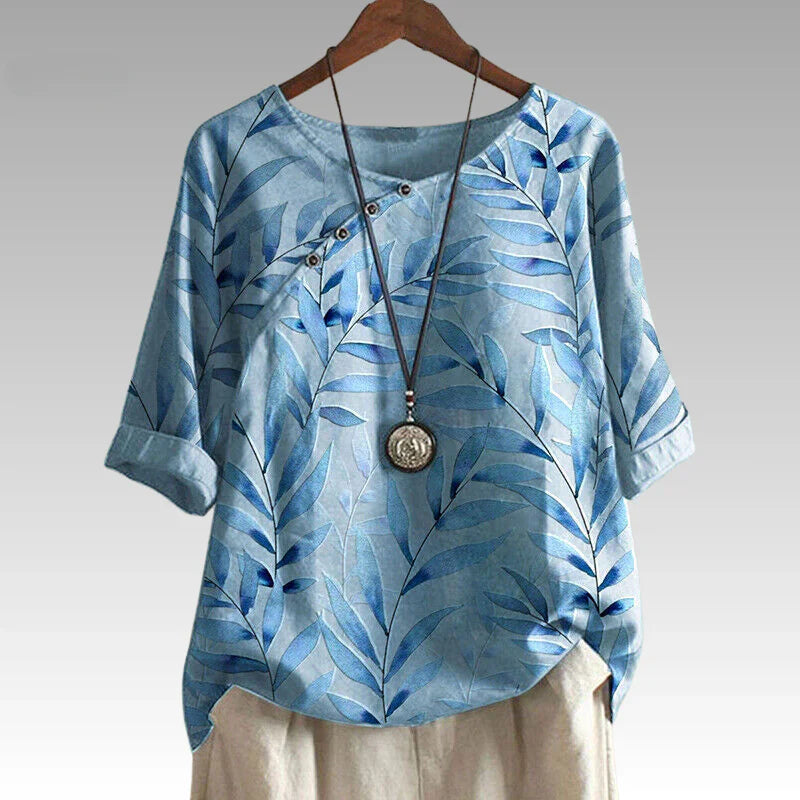 Christie | Button Detail Top for Women with Relaxed Fit