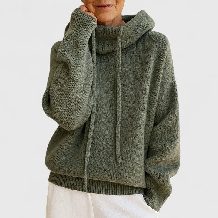 Miley Relaxed-Hood Soft-Flow Hoodie