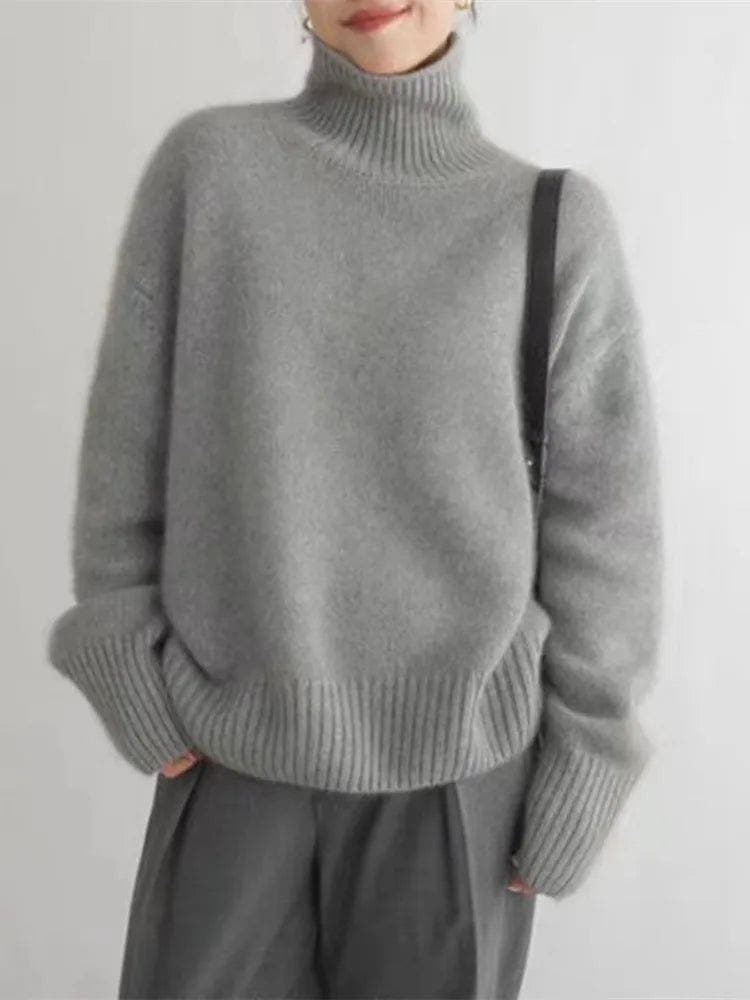 Danna Luxe Cashmere Turtleneck Sweater