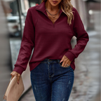 Suzanne - Half-Zip Detailed Pullover