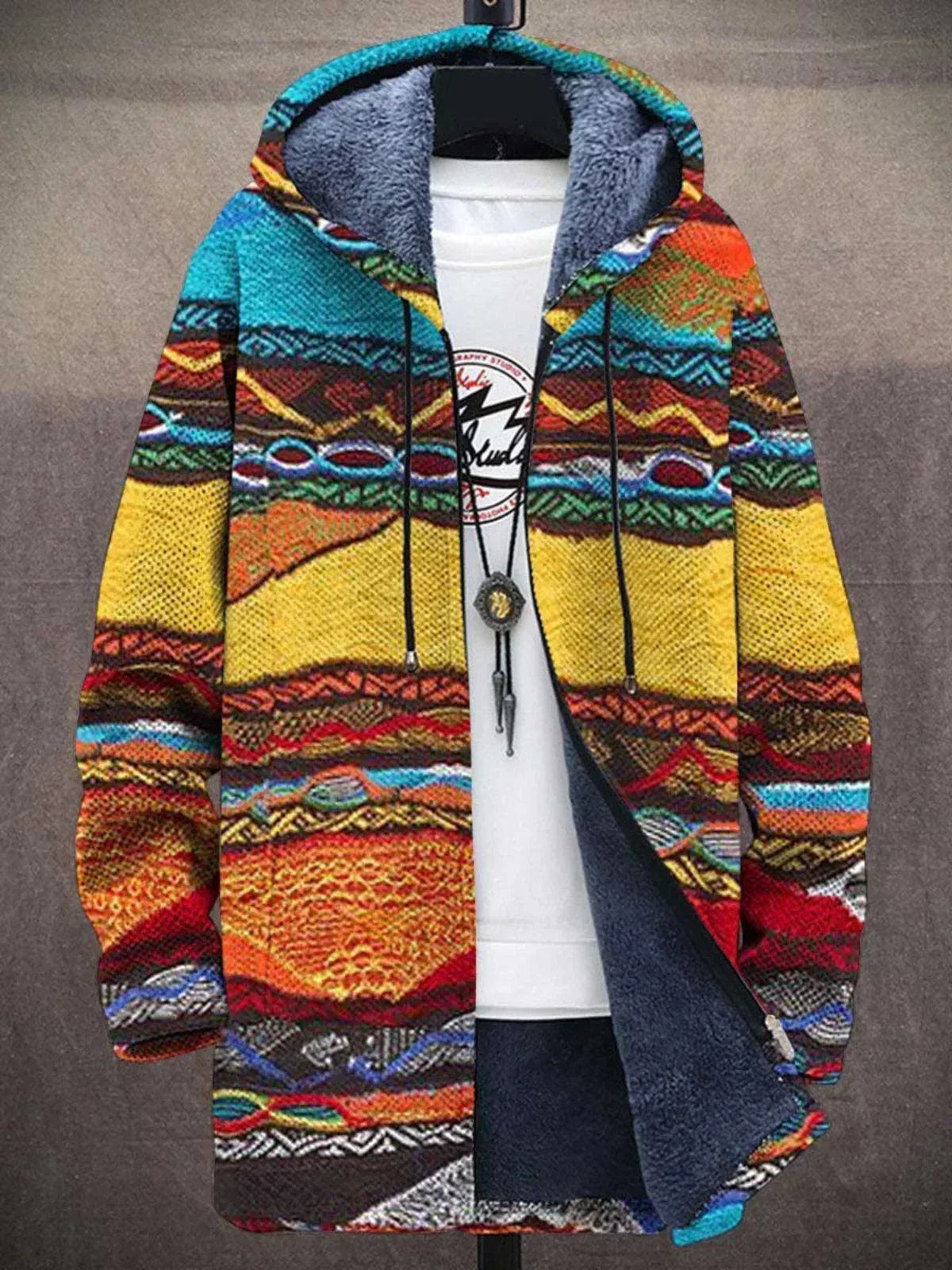 Rylee Vibrant Graphic Patterns Luxurious Cardigan